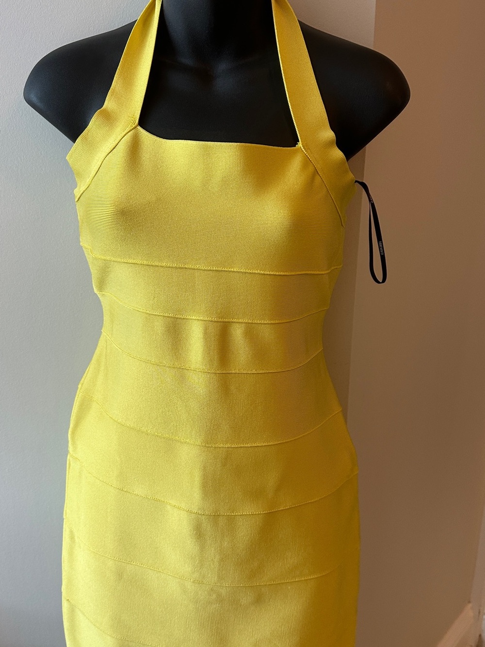 Herve Leger  Yellow Bandage Dress